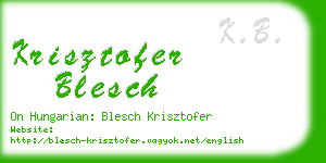 krisztofer blesch business card